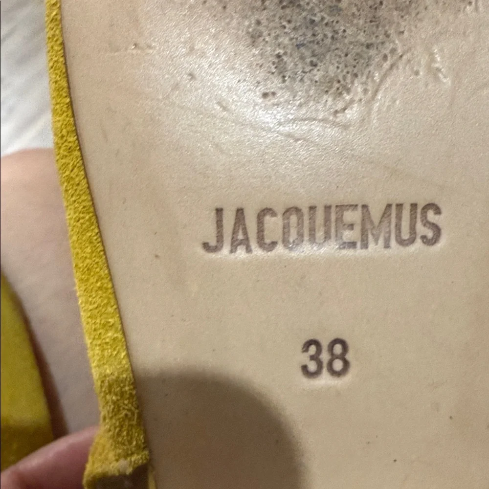 Jacquemus Mustard Yellow Slingback Flats - Picture 5 of 5